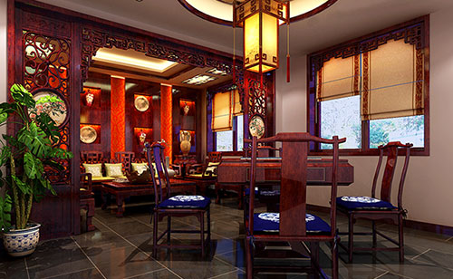 东坡古典中式风格茶楼包间设计装修效果图